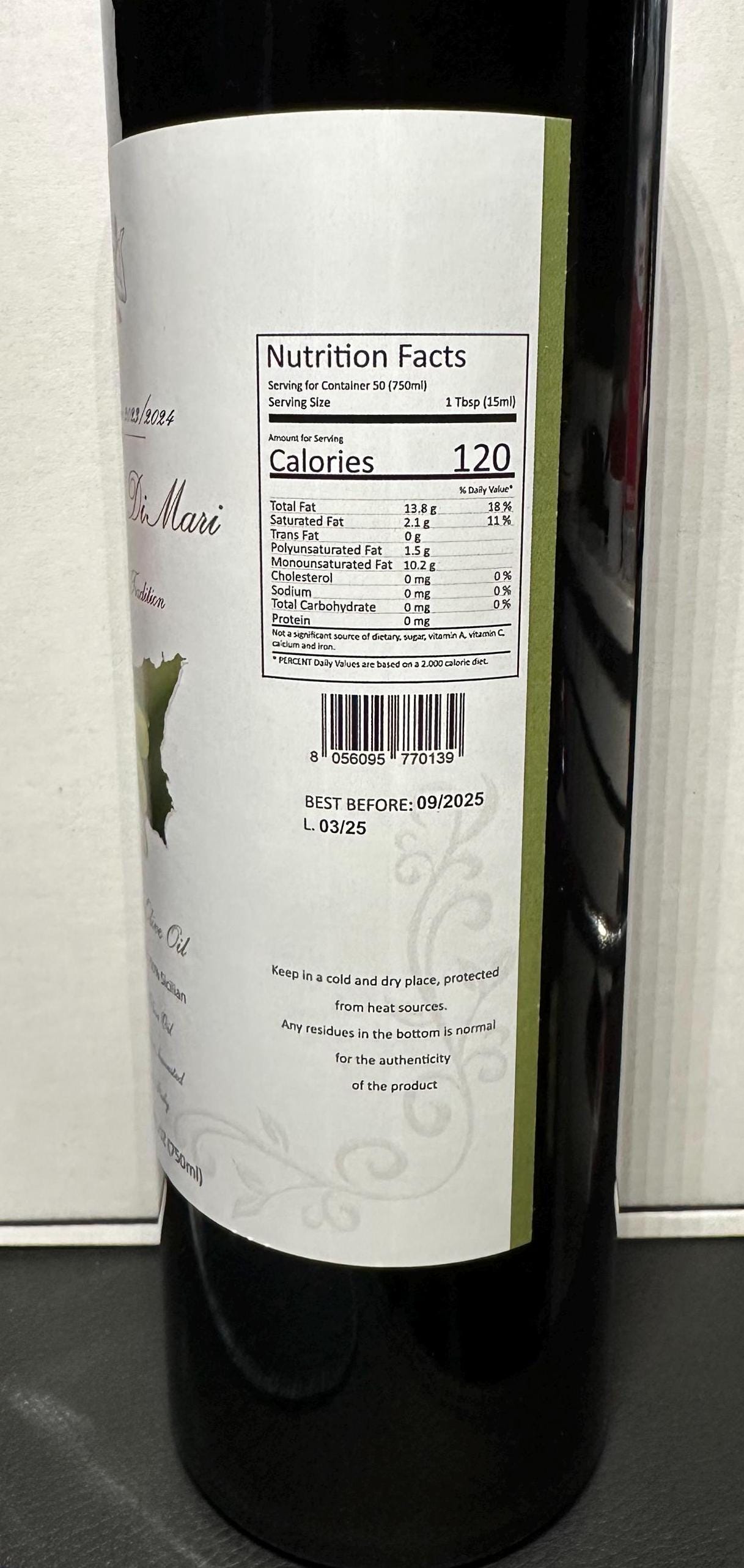 L'Ogghio DiMari 100% Pure, Organic, Cold-Pressed Extra Virgin Olive Oil – A Taste of Tradition